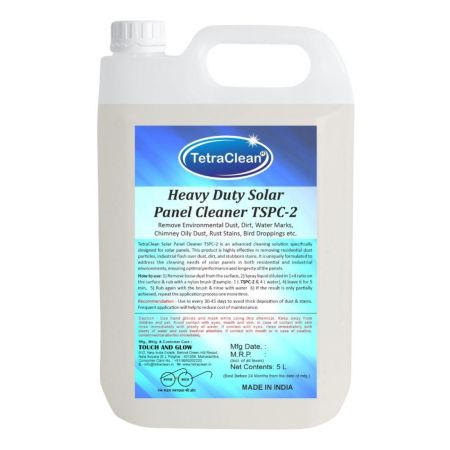 TetraClean Heavy Duty Solar Panel Cleaner I Solar Panel Cleaner | Streak-Free Cleaning for Maximum Efficiency TSPC-2 L (5L)