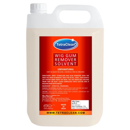TetraClean Lace Wig & Hair Extension Glue Solvent – Easy Peel-Off Removal 5,Ltr